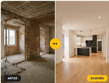 Antes y después de una reforma integral en Barcelona