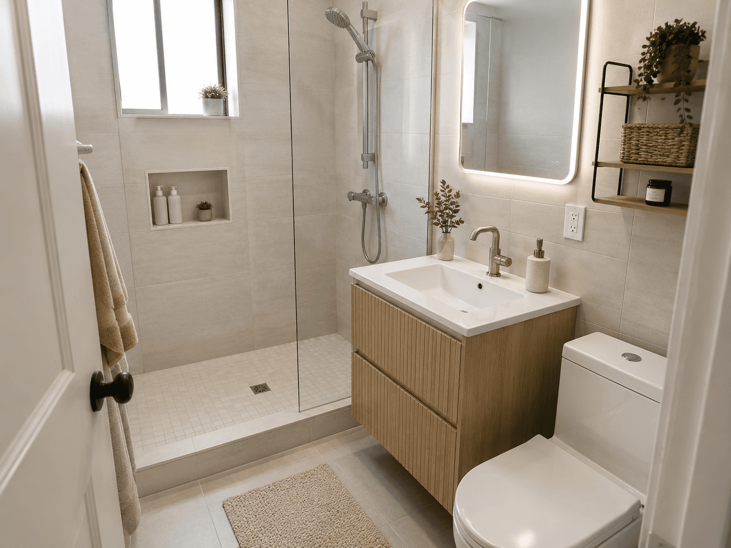 Reforma integral de baño pequeño — antes y después — después